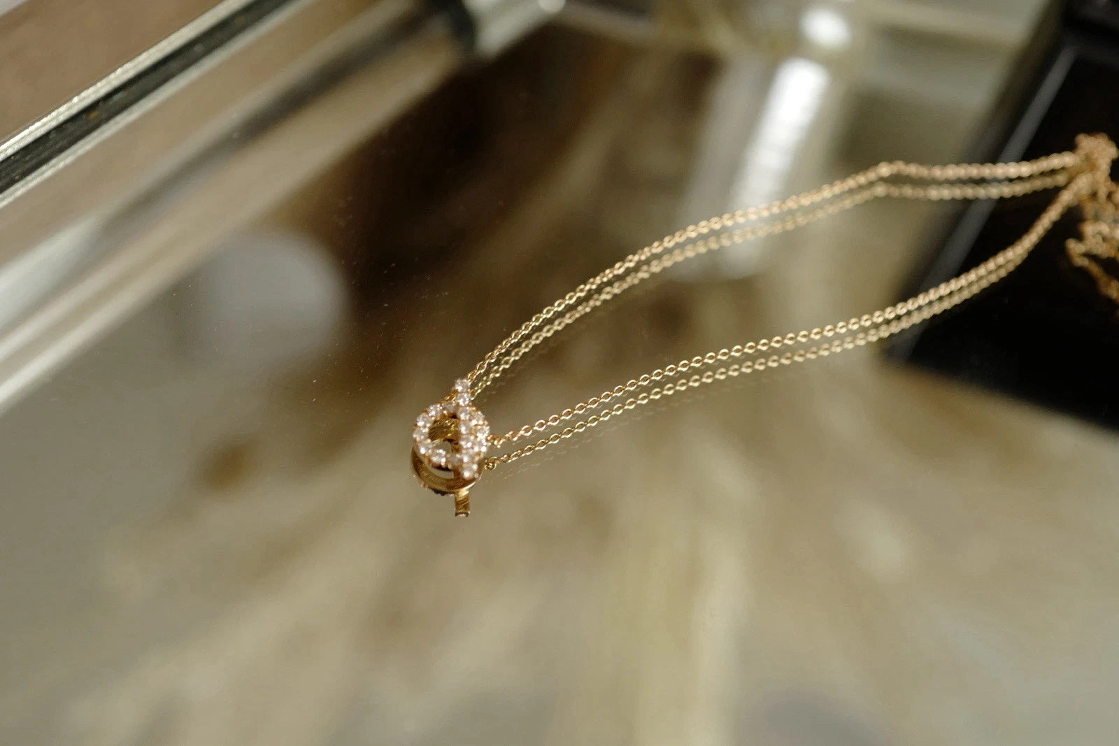 BNIB Hermes Finesse Pendant Necklace 18K Rose Gold and Diamonds NEW