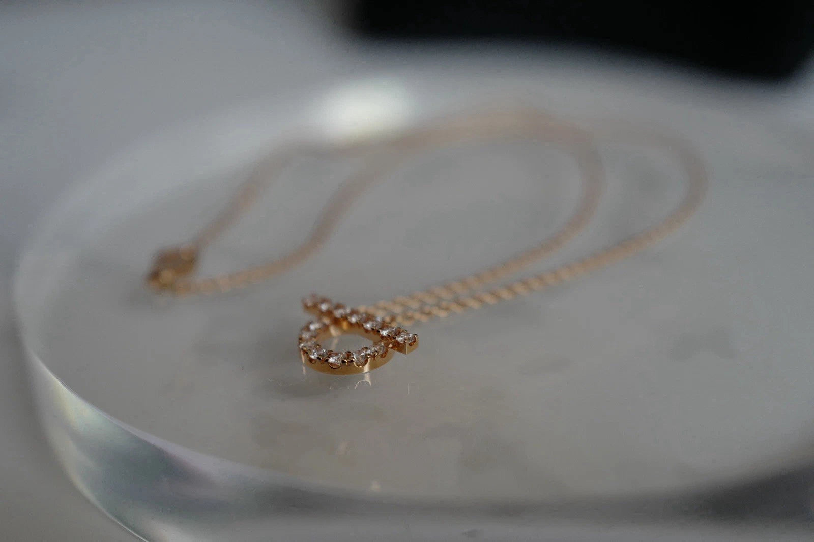 BNIB Hermes Finesse Pendant Necklace 18K Rose Gold and Diamonds NEW