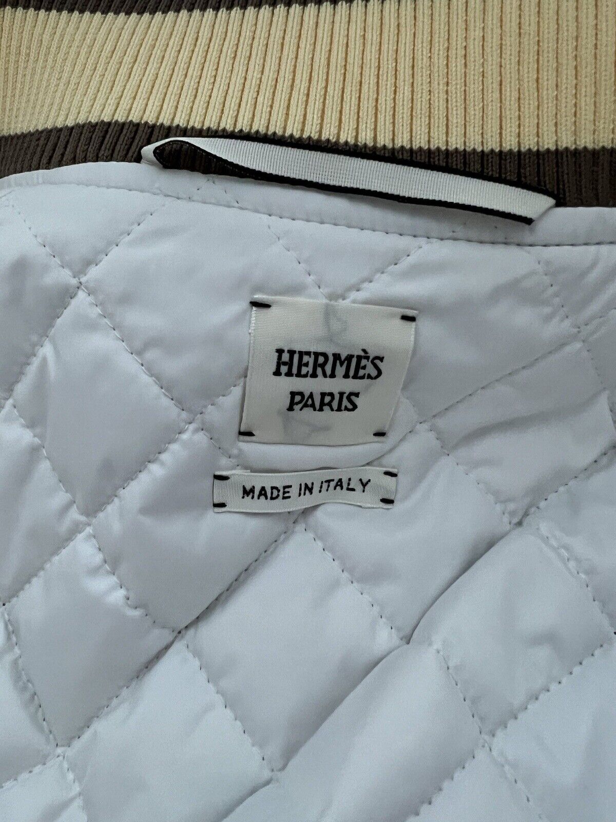 NEW Hermes Varsity Embroidered Jacket Blanc size 40