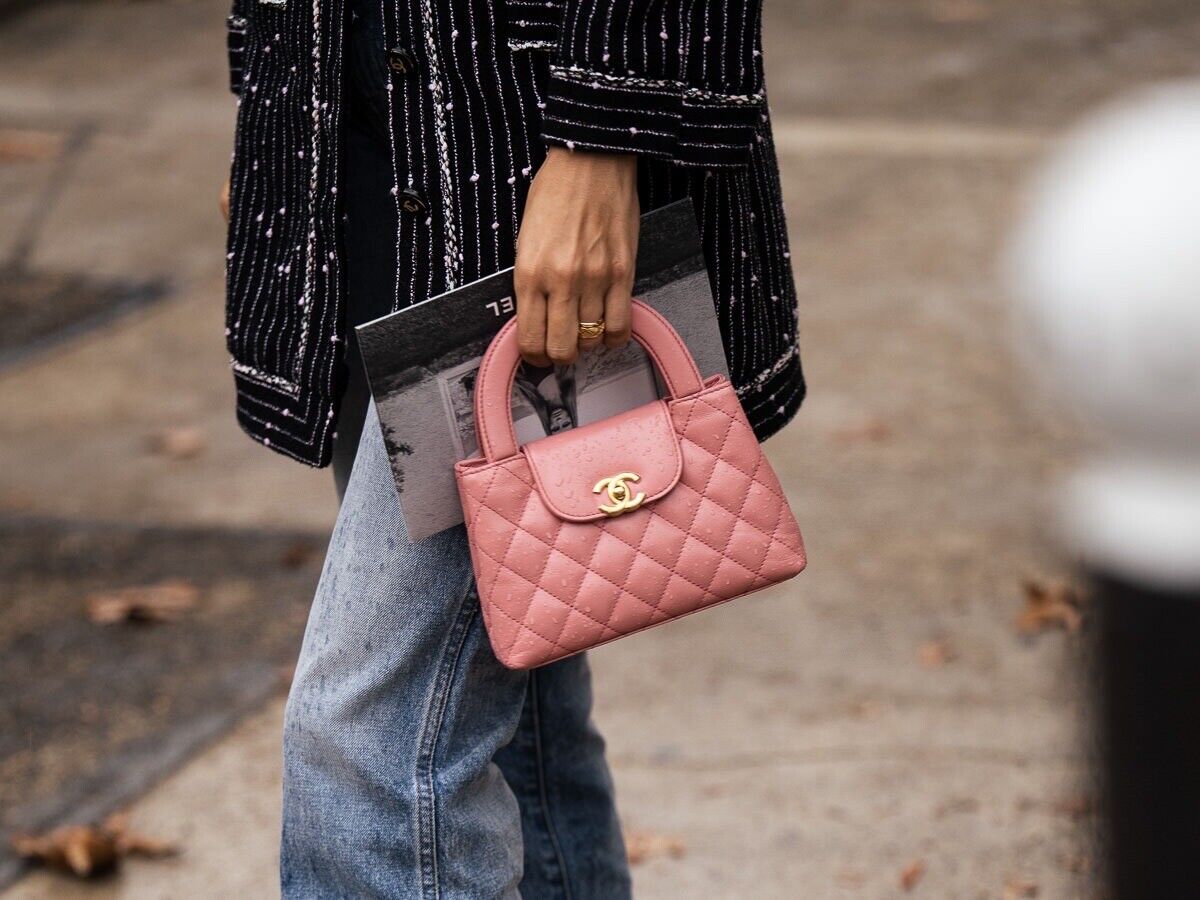 BNIB Chanel Kelly Shopping Bag Shiny Calfskin & Gold-Tone Pink Big Size