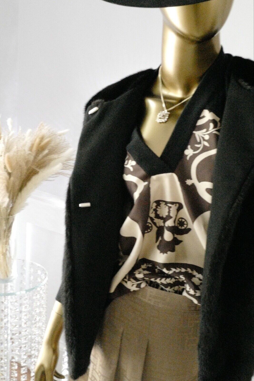 NEW Hermes Dyed Mink Fur Vest In Black Size 38 Over $12K Retail