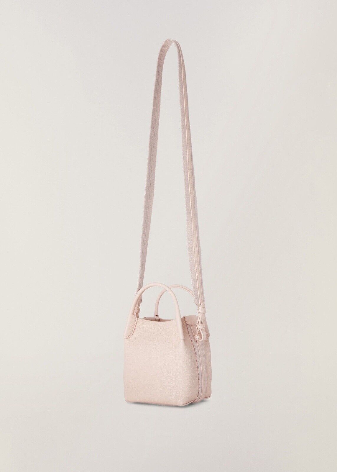 NEW Loro Piana Micro Bale Bag Calfskin Leather In Candoglia Marble Soft Pink