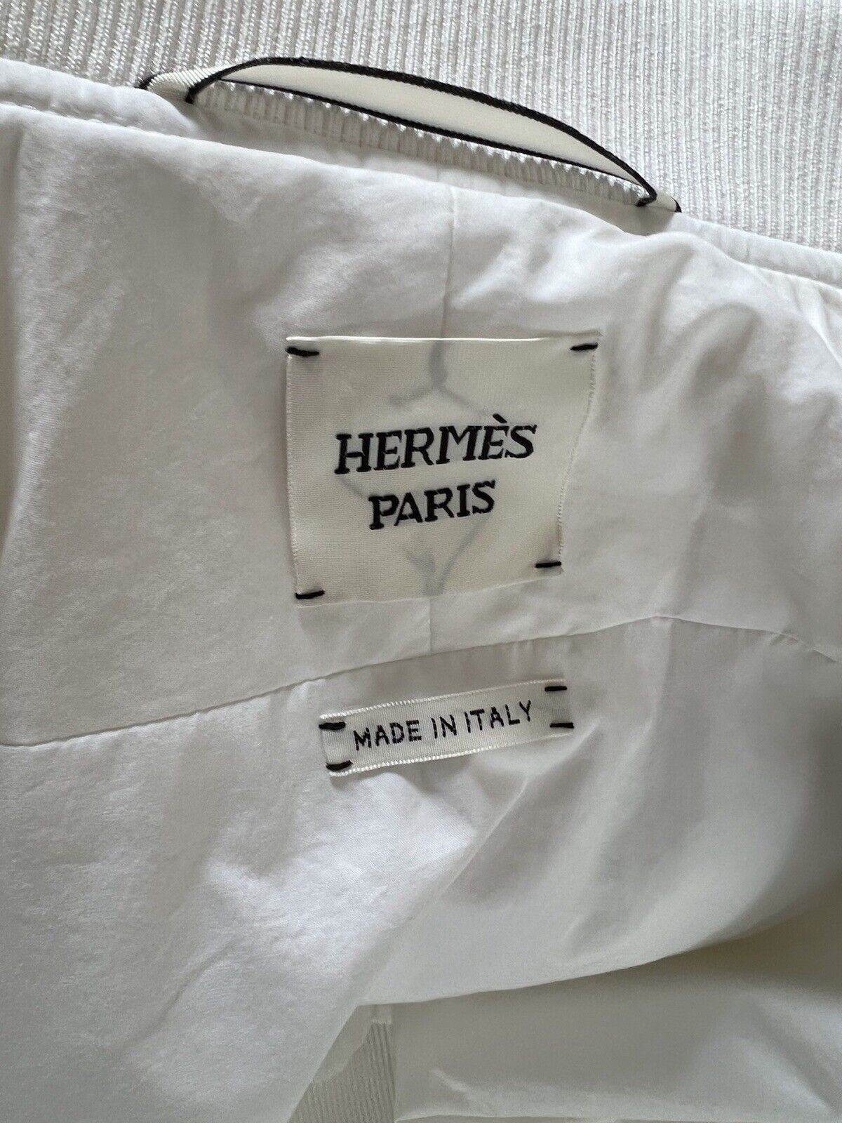 Hermes Blouson Brode Esprit Bombers Jacket Blanc size 36 BNIB