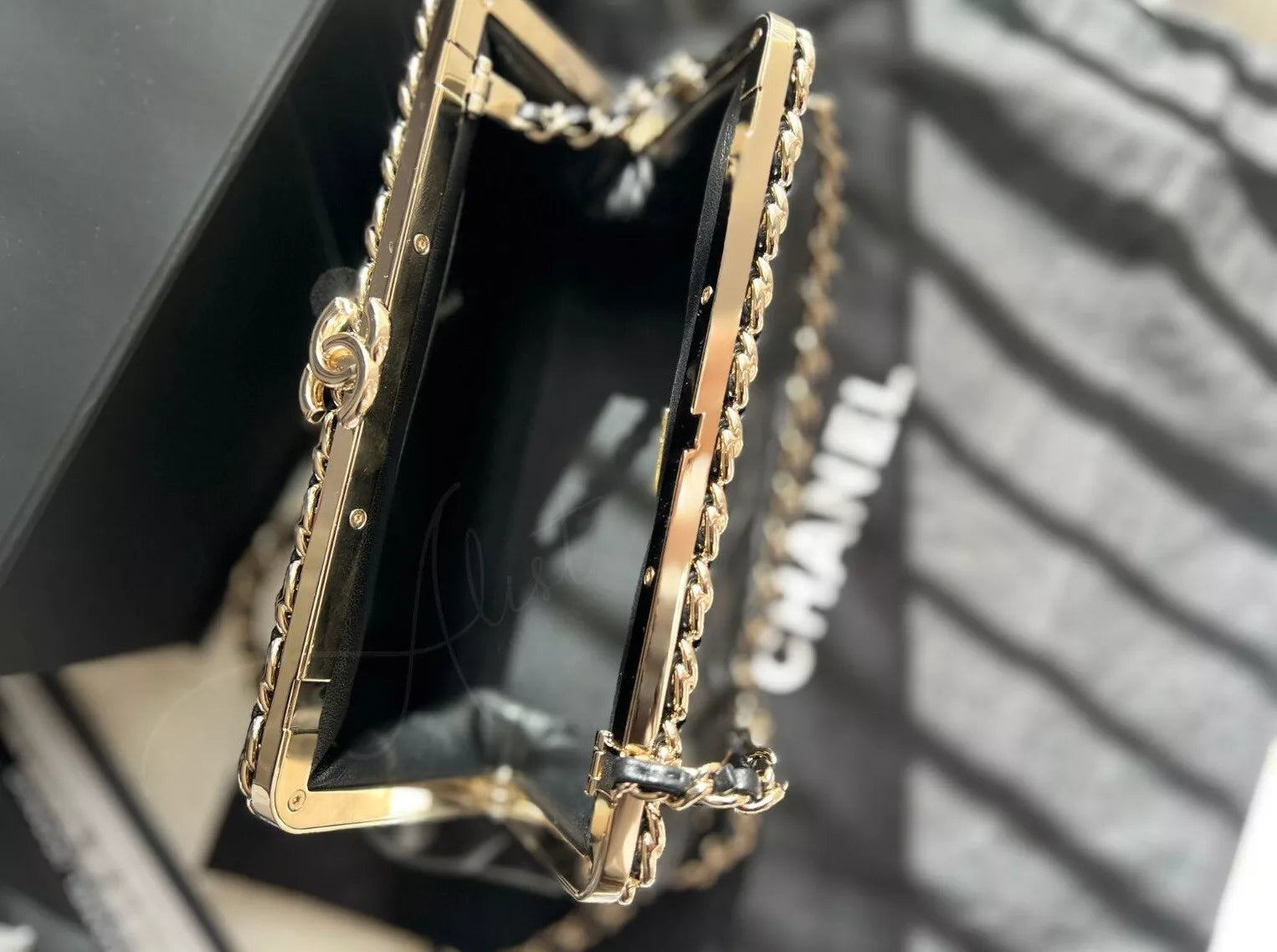 BNIB Chanel 24P Clutch On Chain Lambskin With CC Champagne Gold Hardware