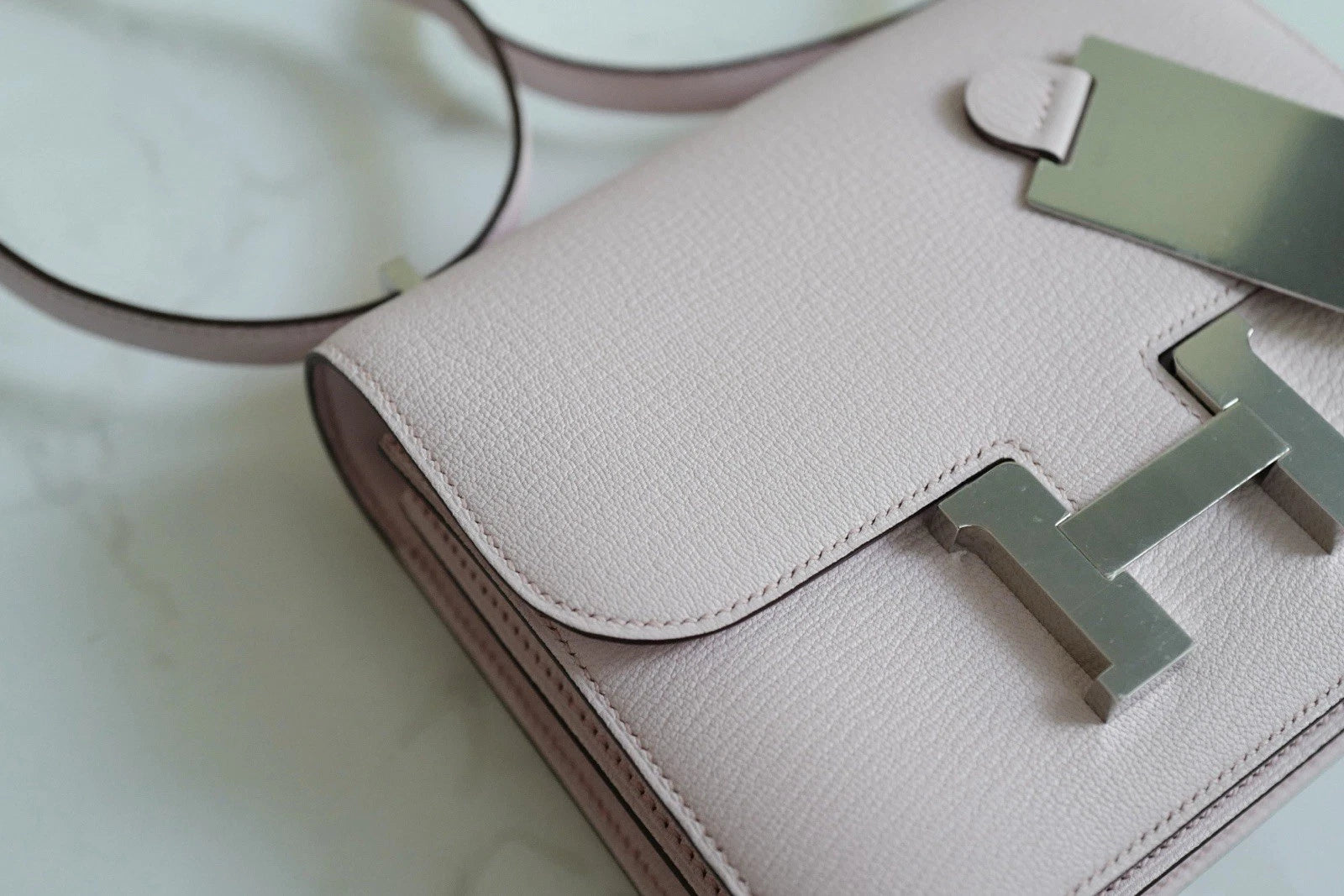 BNIB Hermes Mini Constance 18 Rose Darling Chevre leather with Palladium HW 2025