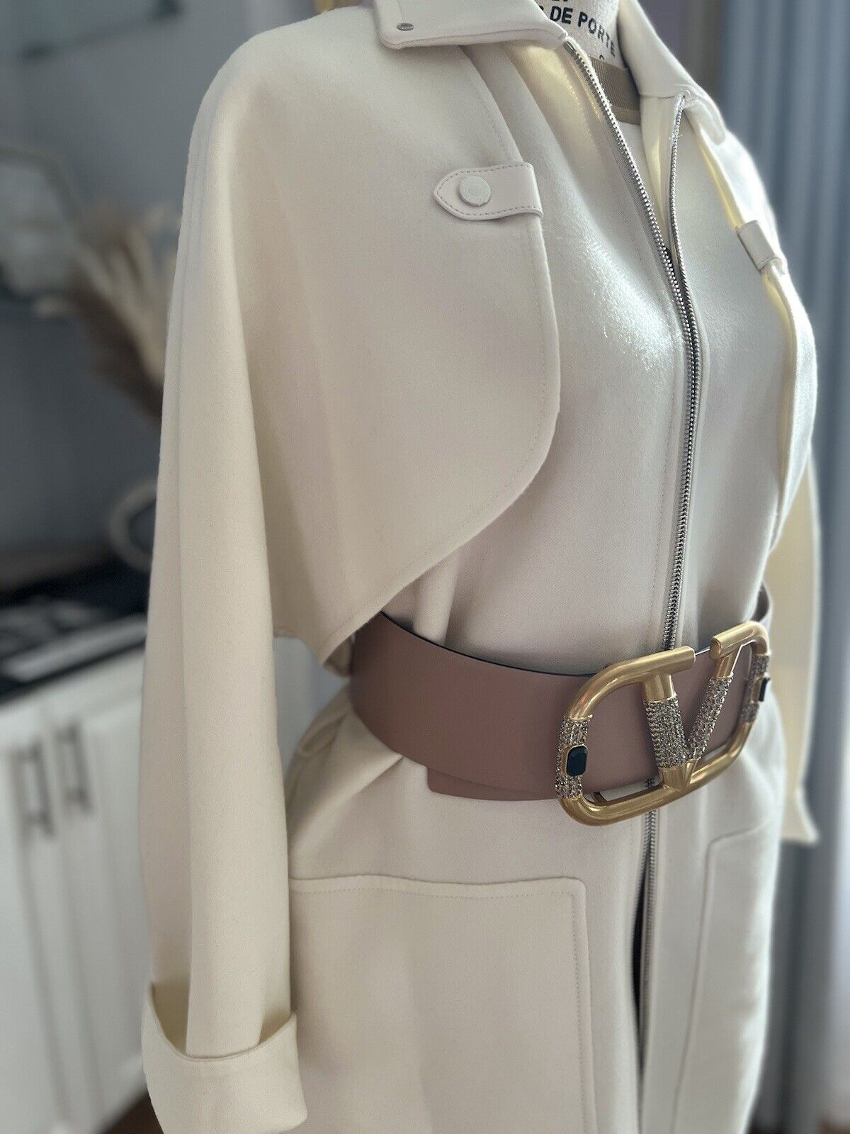 BNIB Hermes Double Cashmere Manteau Double Porte A3 Blanc Nature Size 36 $12K