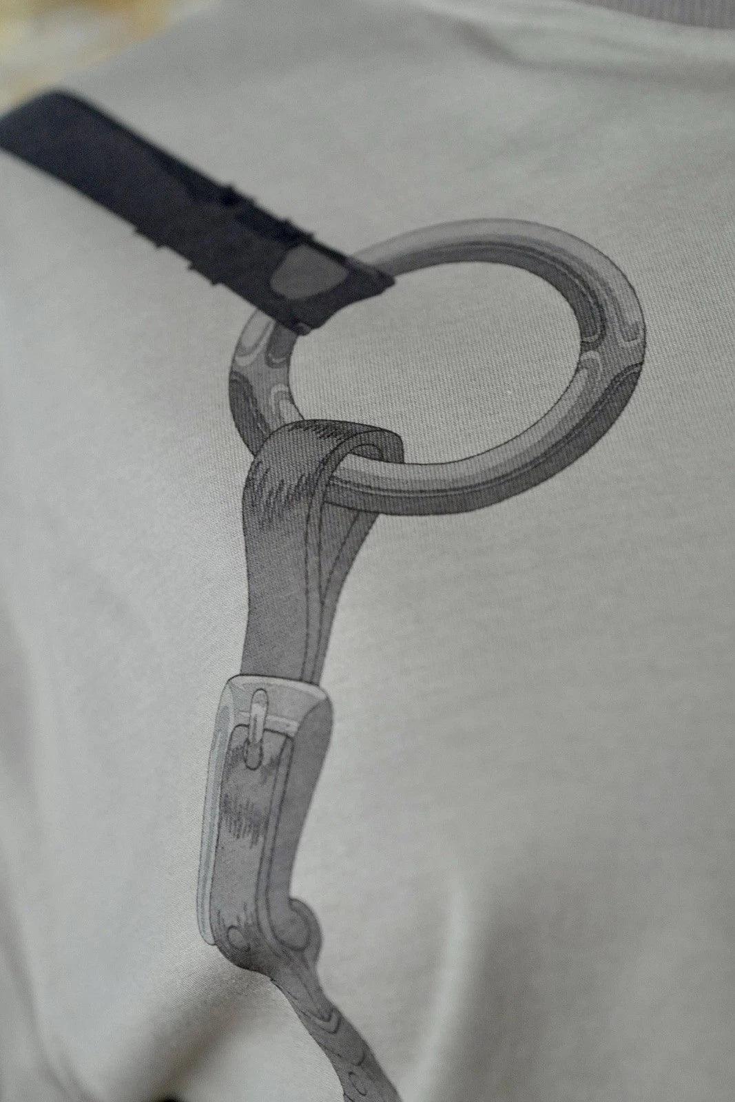 NEW Hermès "Coaching Remix" Boxy-fit T-shirt brun fumé - Size 36