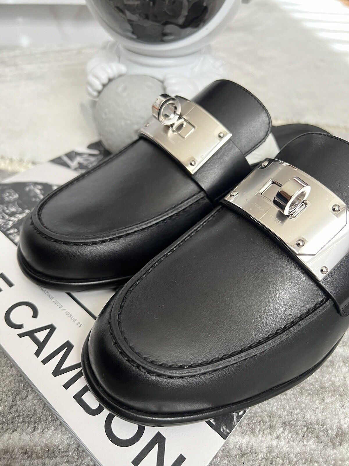 BNIB Hermes Iota Mule in Black Noir Palladium Hardware Size 37.5 Over $2000