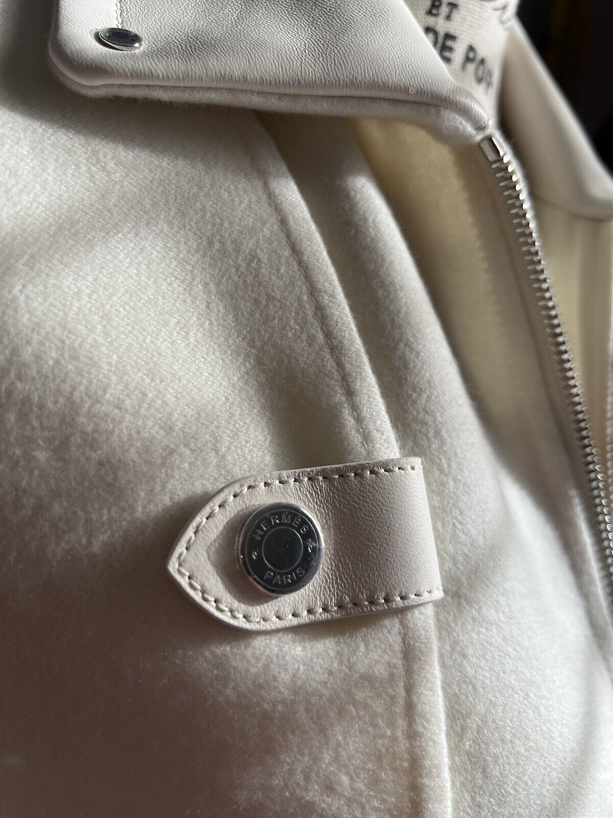 BNIB Hermes Double Cashmere Manteau Double Porte A3 Blanc Nature Size 36 $12K