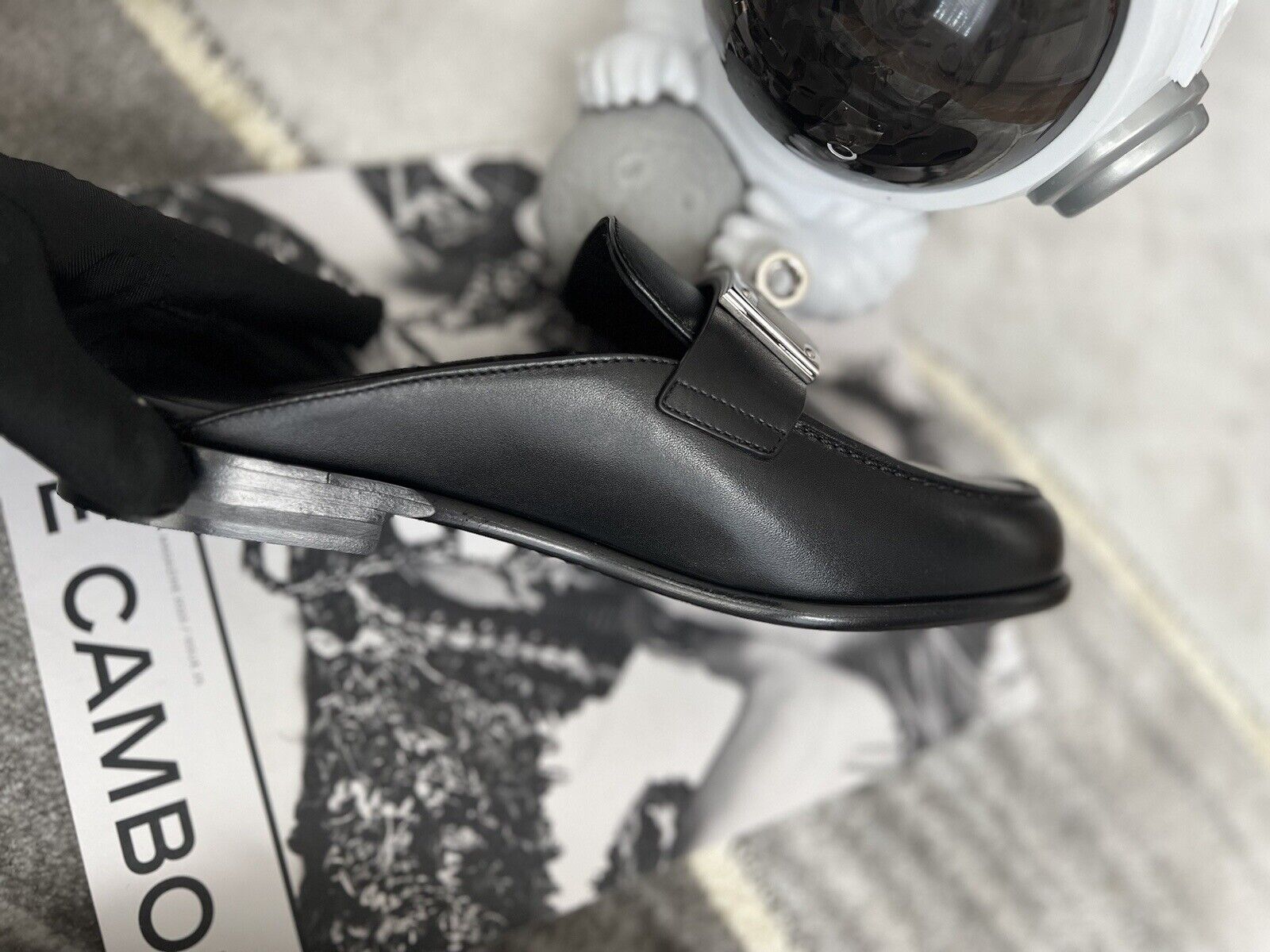 BNIB Hermes Iota Mule in Black Noir Palladium Hardware Size 37.5 Over $2000