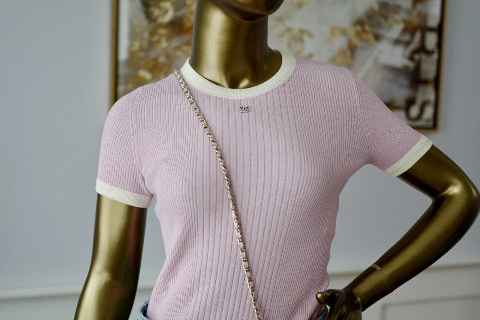【可愛い★】CHANEL COCO BEACH ココビーチ Tシャツ NEW Chanel Coco Beach 2025 Collection T-Shirt Pink size 36