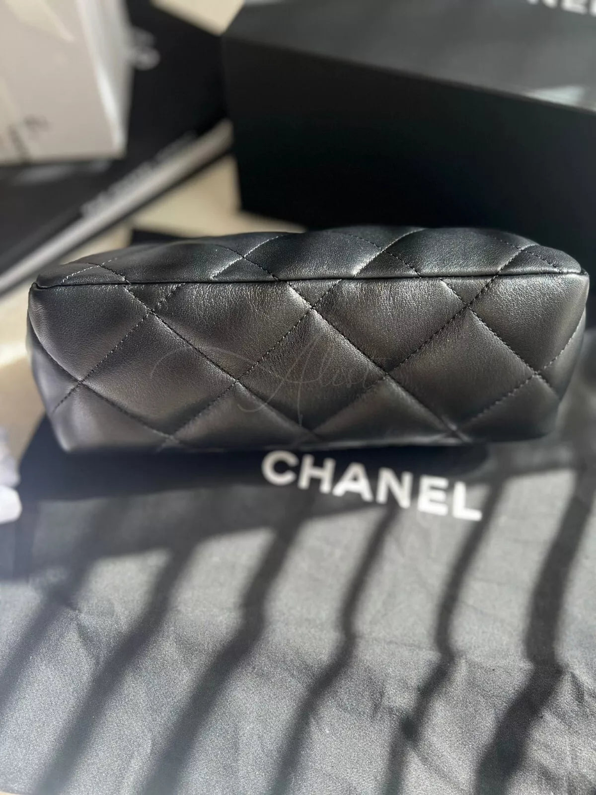 BNIB Chanel 24P Clutch On Chain Lambskin With CC Champagne Gold Hardware