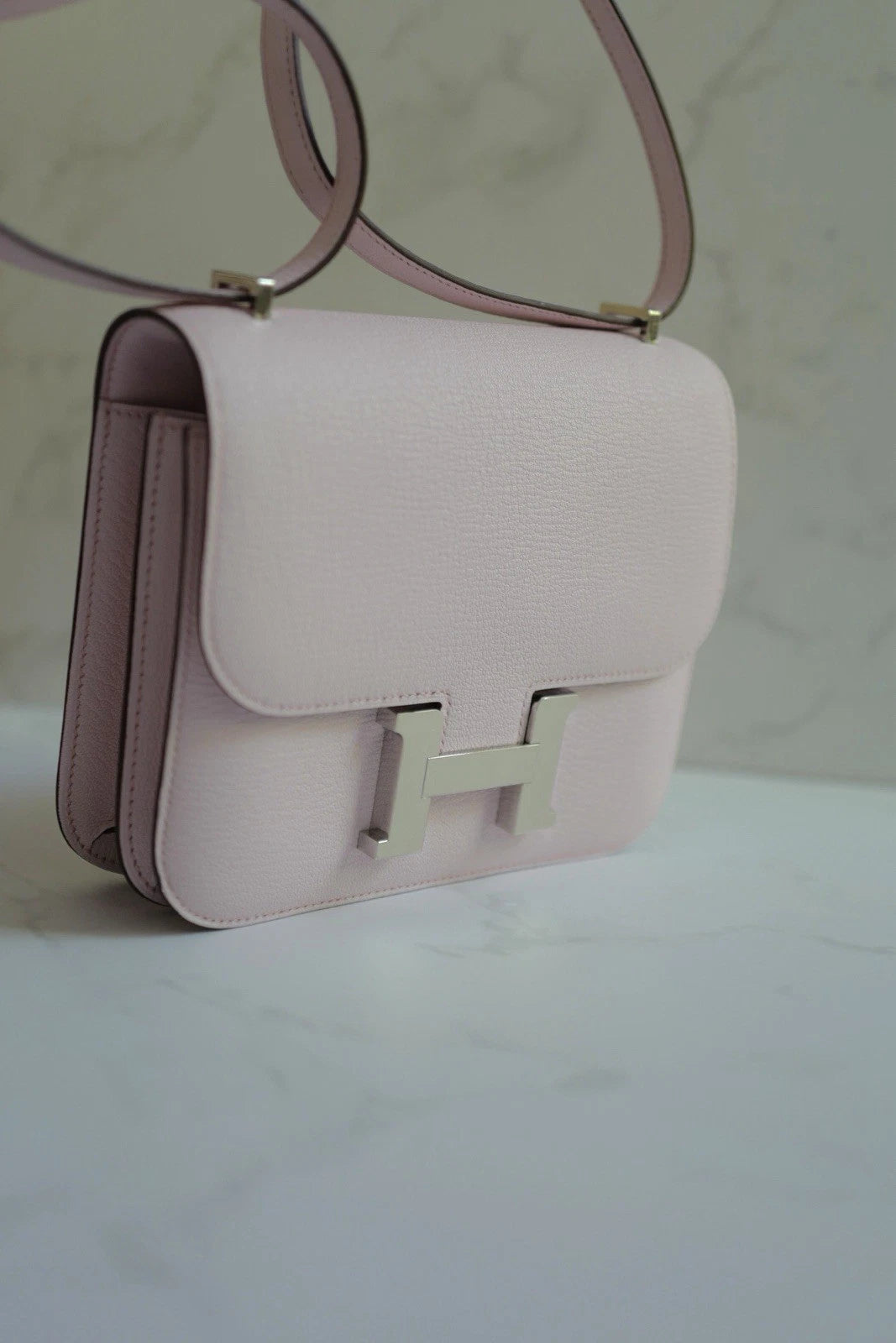 BNIB Hermes Mini Constance 18 Rose Darling Chevre leather with Palladium HW 2025