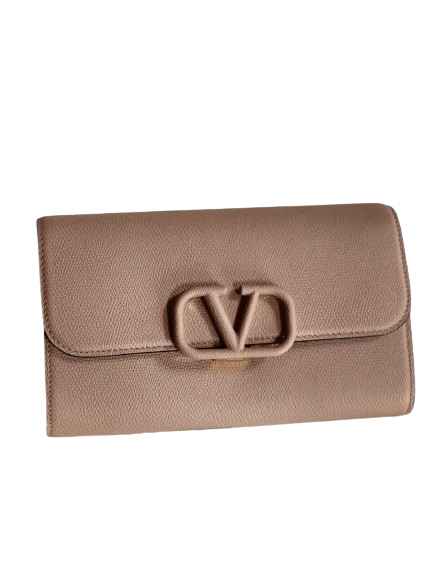 Brand New Valentino Wallet On Chain WOC Clutch In Nude Pink Ready With Strap