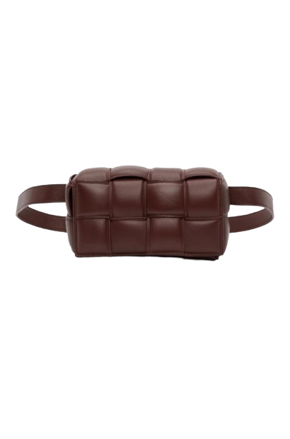 Bottega Veneta Padded Burgundy Small Cassette Belt Bag NEW