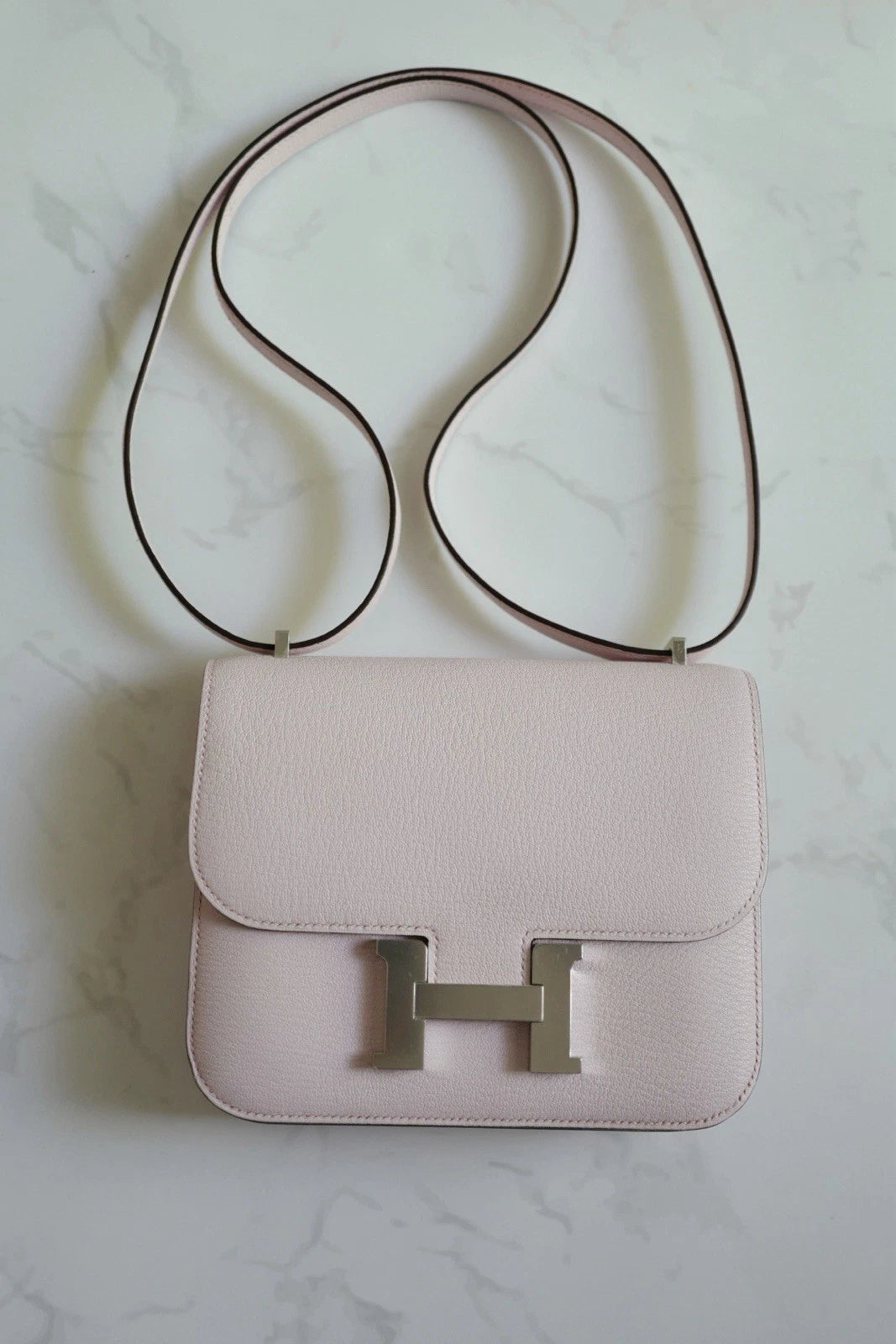 BNIB Hermes Mini Constance 18 Rose Darling Chevre leather with Palladium HW 2025