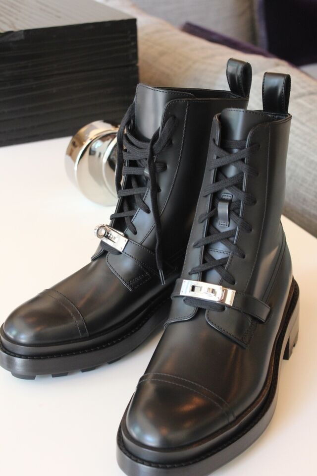 Hermes Noir Funk Ankle Boot Size 37 NEW - SOLD OUT IN STORES