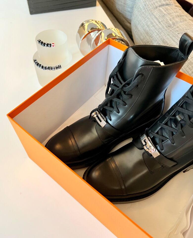 Hermes Noir Funk Ankle Boot Size 37 NEW - SOLD OUT IN STORES