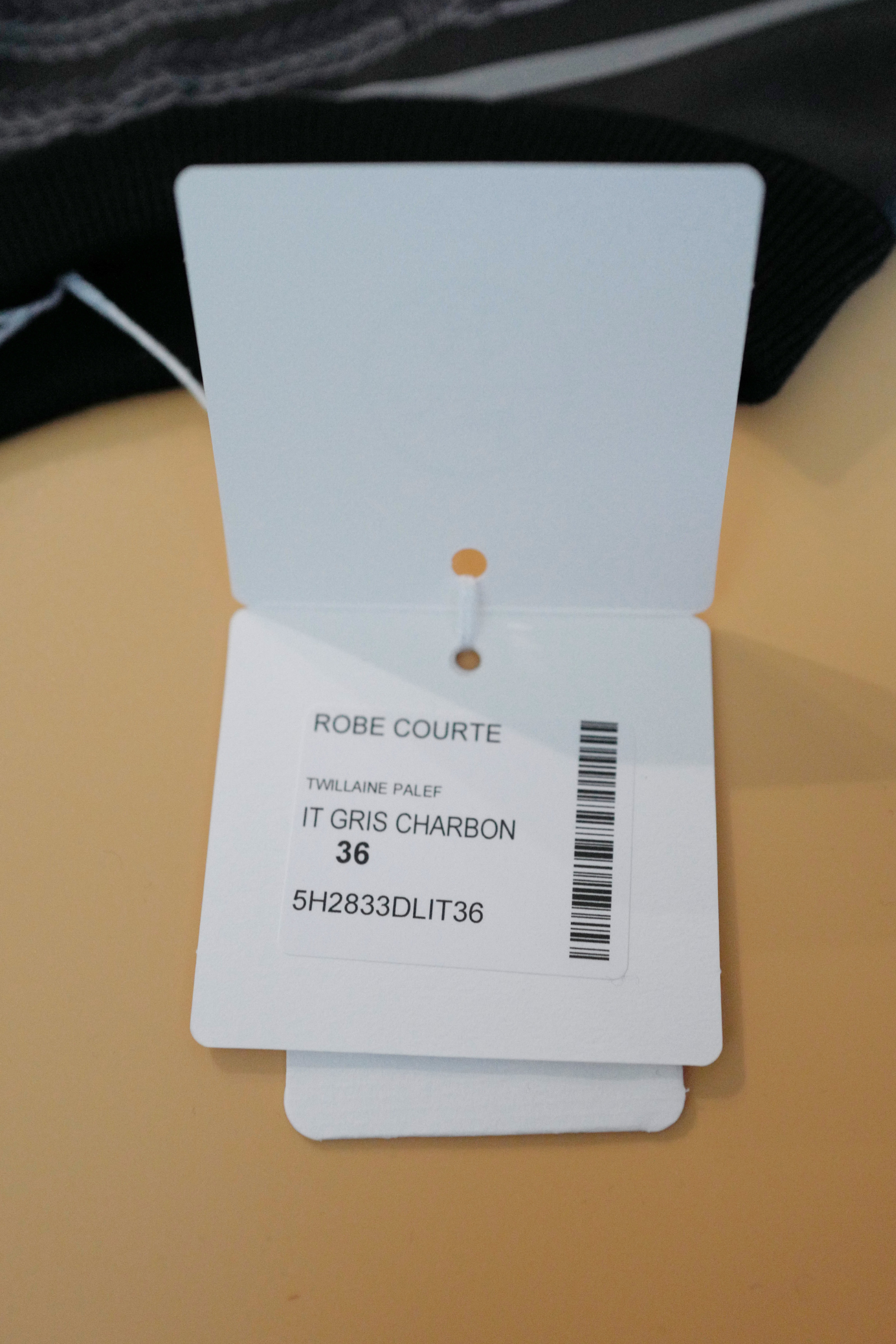 NEW Hermès "Palefroi Remix" Twillaine Tunic Short Dress Gris Charbon Size 36