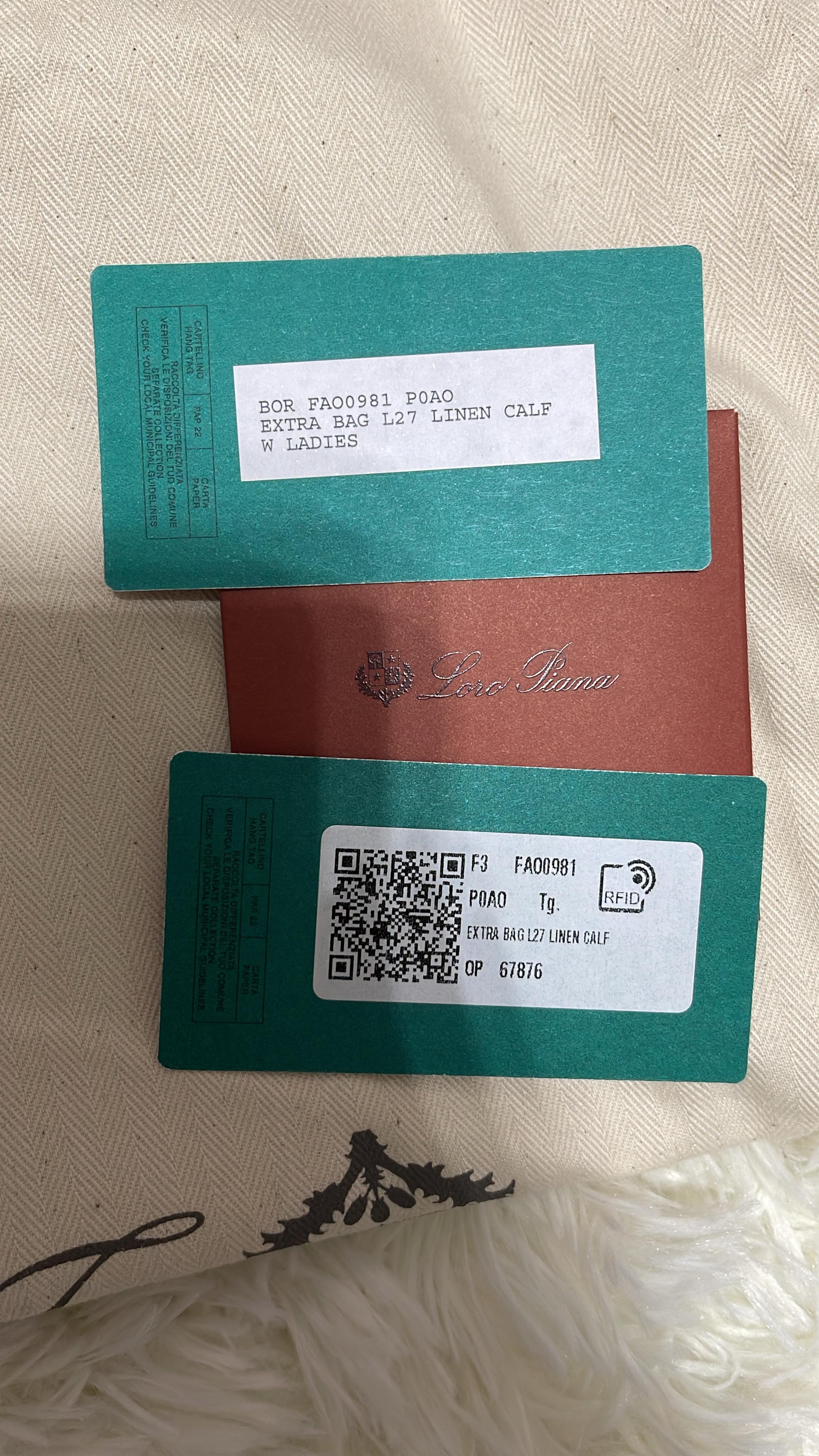 BNIB Loro Piana Extra Bag L27 Smoked Caramel In Grained Calfskin with Gold HW