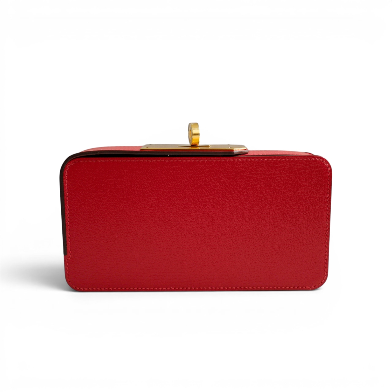 Hermès Clutch Sanglons Rouge de Cœur Chamkila Goatskin Gold Hardware