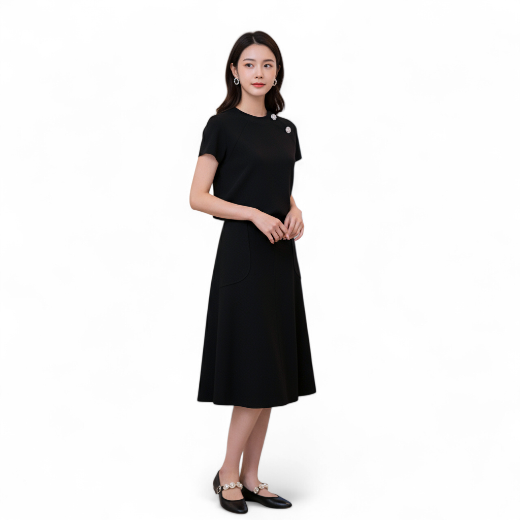 BNIB Hermes Short-Sleeve Cashmere Sweater With h Logo Button in Noir Black 36